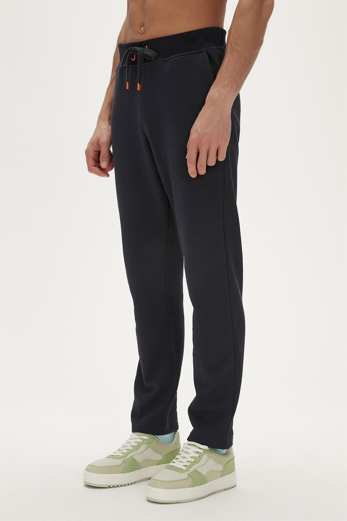 Plain Navy Mens Sweatpants