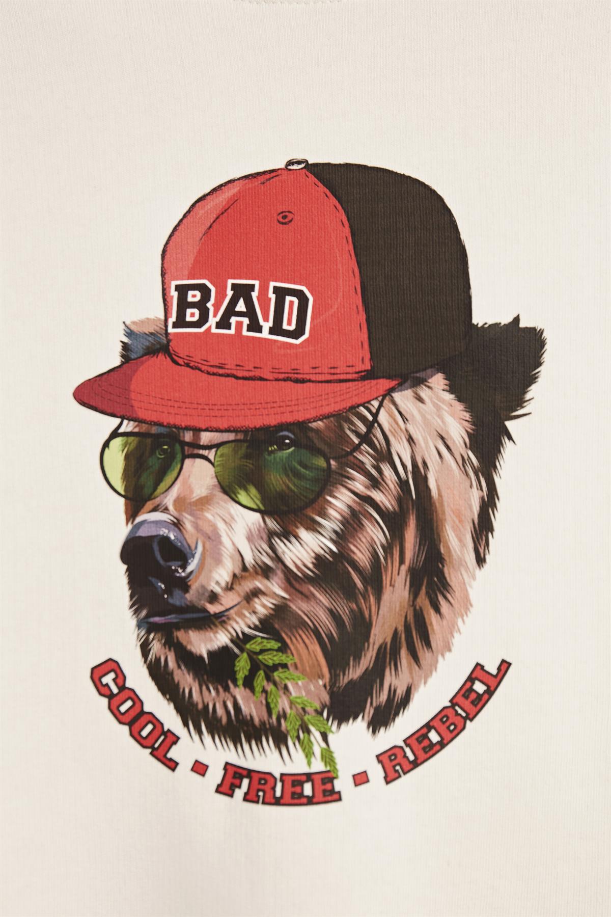 Rabel Crewneck Kids Off-White Beyaz  Baskılı Çocuk Sweatshirt