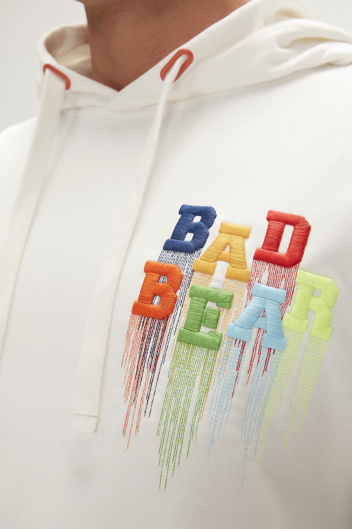 Rainbow Hoodie Off-White Beyaz Kapüşonlu Erkek Sweatshirt