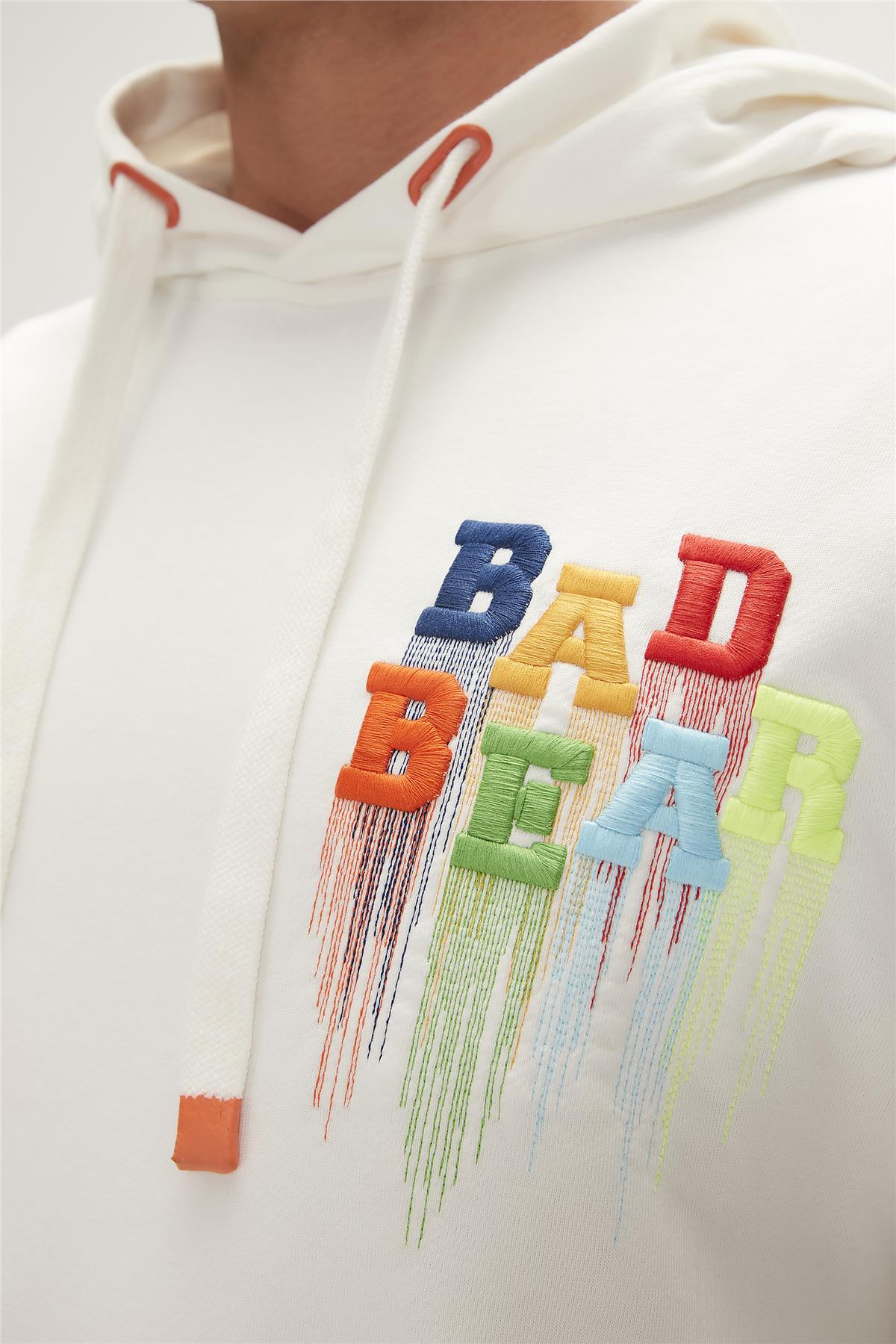 Rainbow Hoodie Off-White Beyaz Kapüşonlu Erkek Sweatshirt