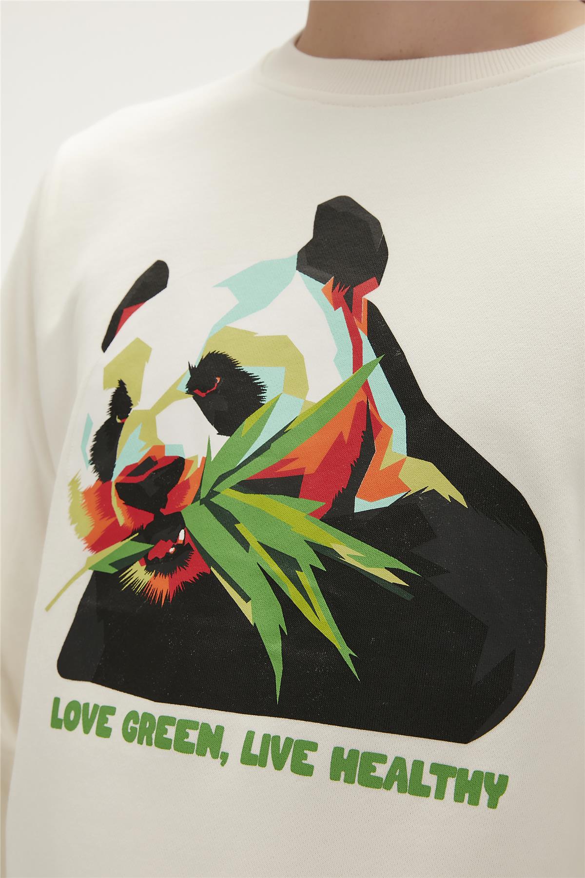 Re-Bamboo Marshmallow Mens Crewneck Sweatshirt