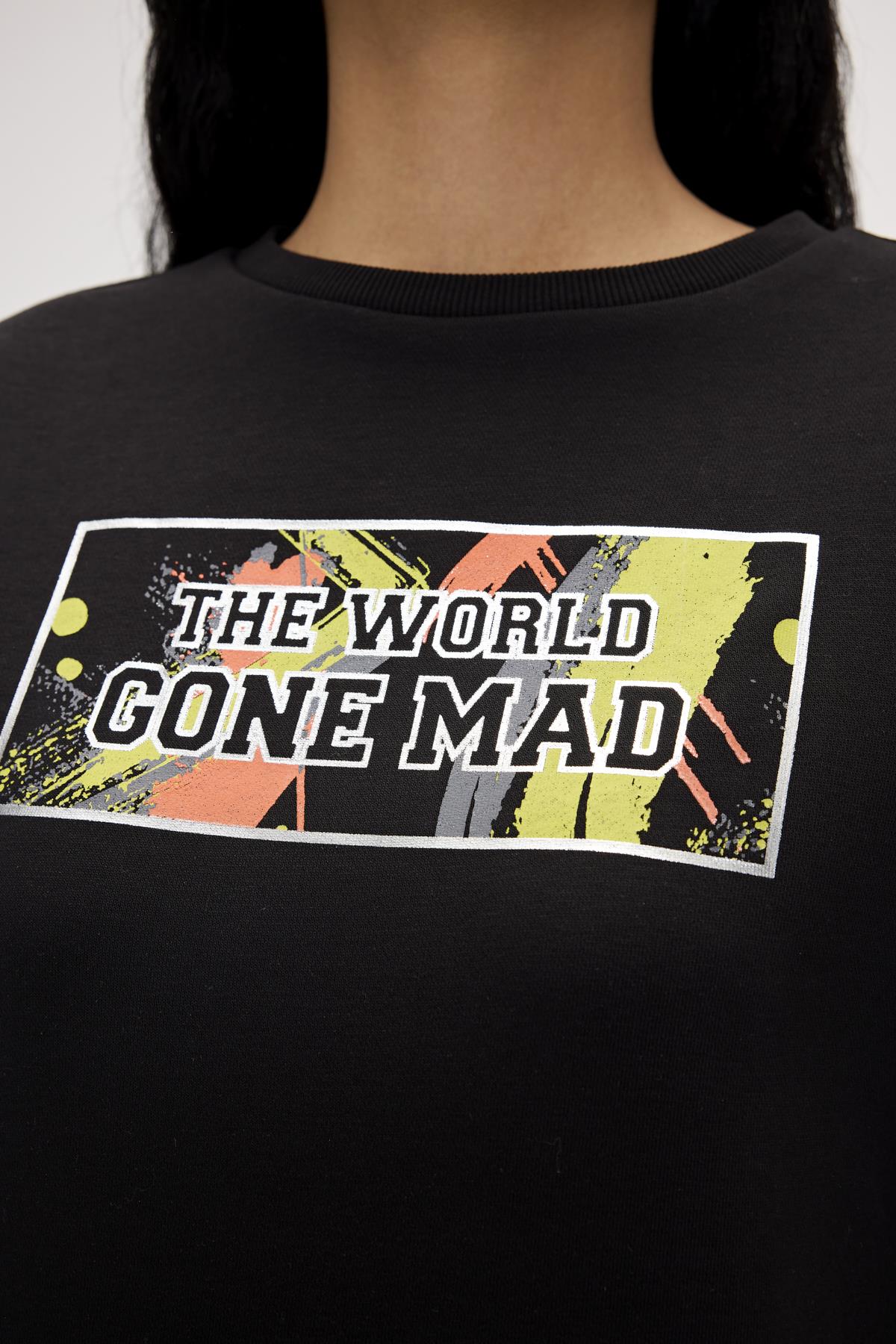 Re-Carina Siyah Kadın Sweatshirt