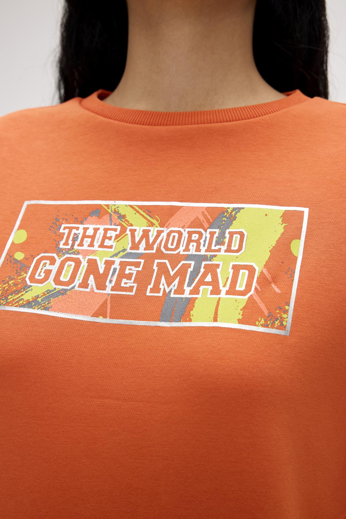 Re-Carina Turuncu Kadın Sweatshirt