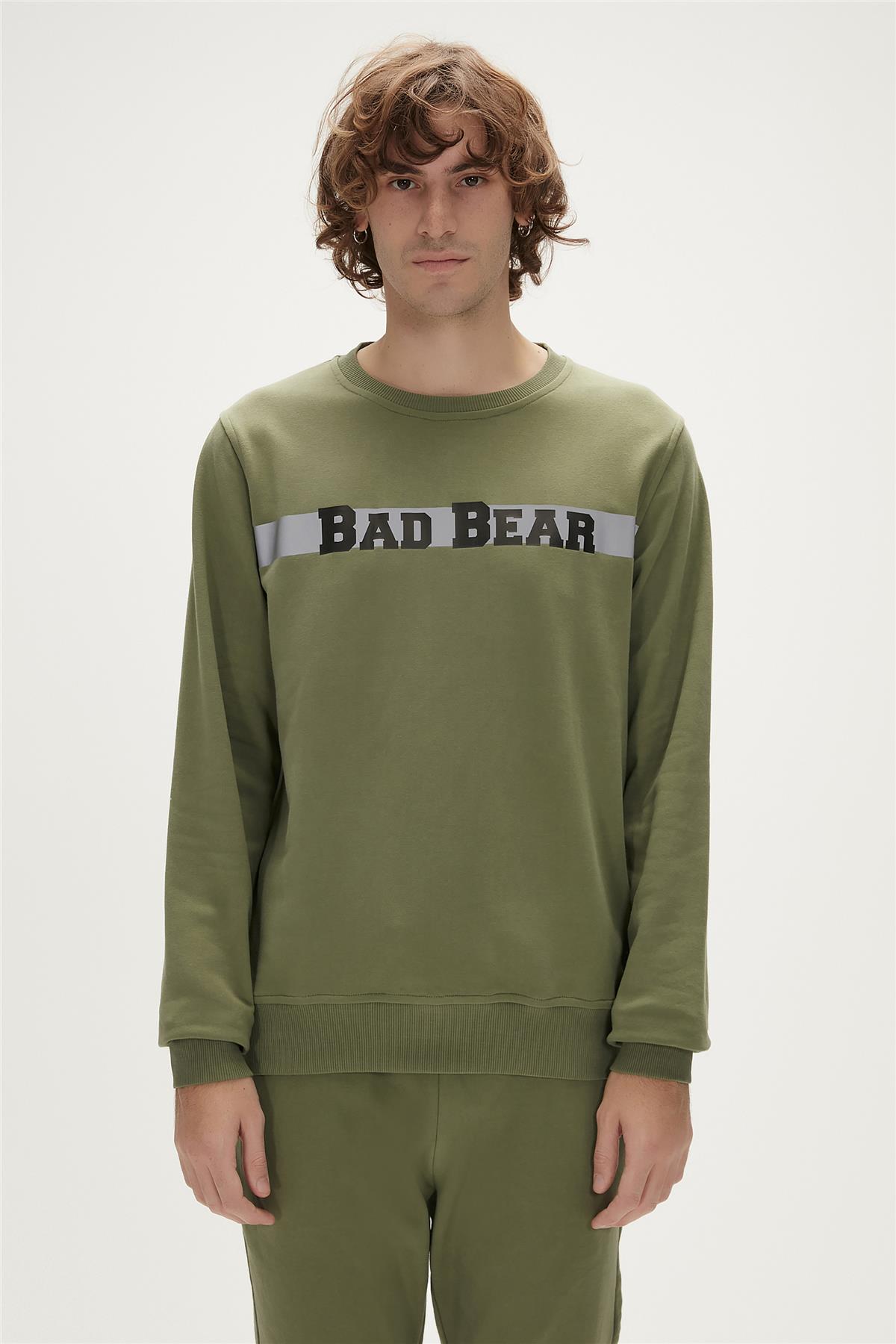 Reflect Bear Crewneck Thyme Yeşil  Erkek Sweatshirt