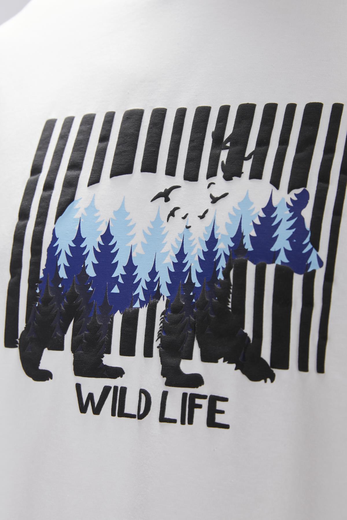 Reid Beyaz Erkek Oversize Tişört