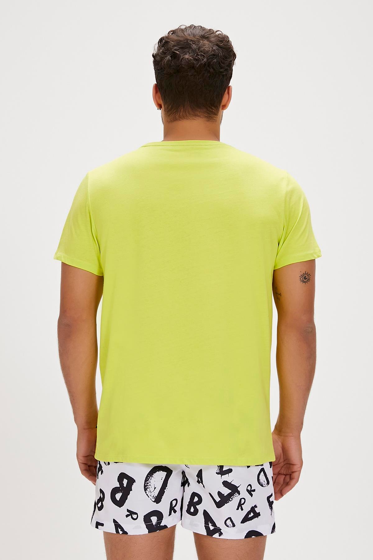 Ricardo Yeşil Baskılı Erkek Tişört