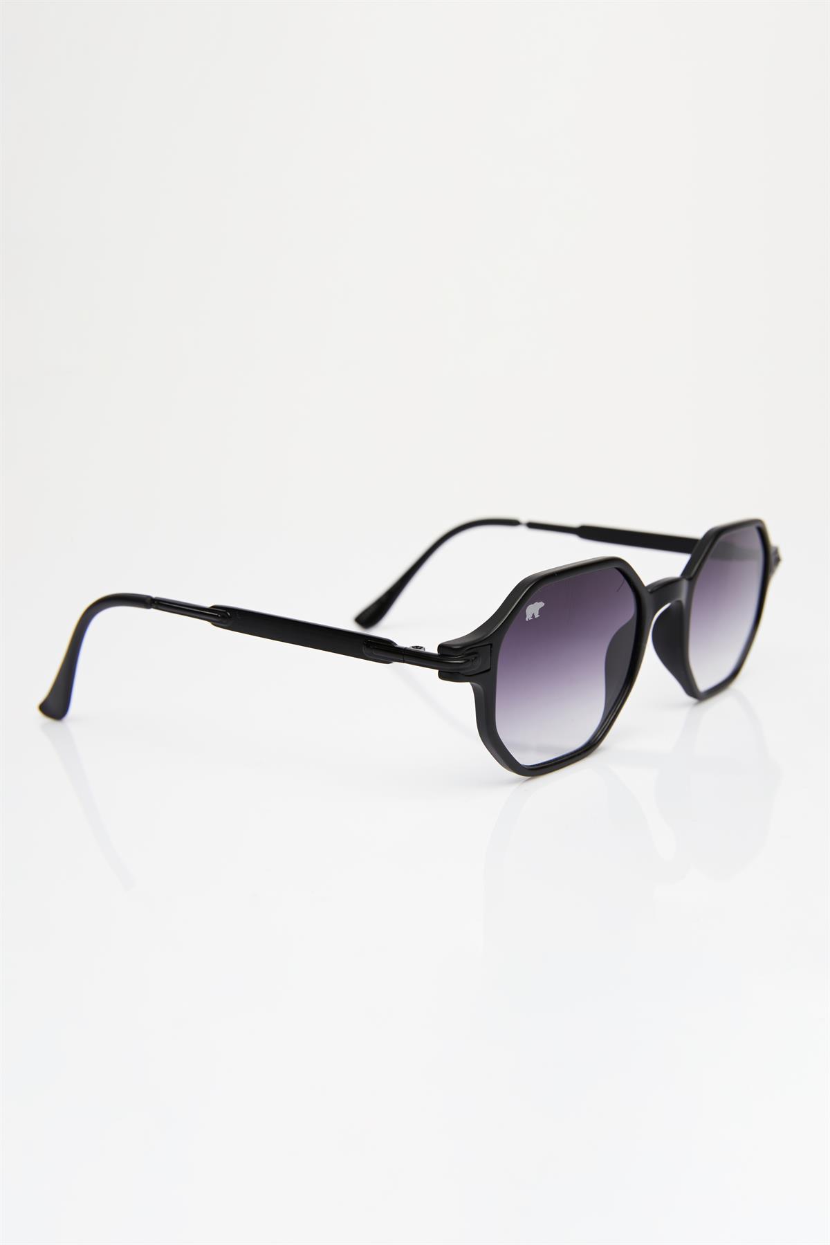 Rodney Unisex Black Sunglasses