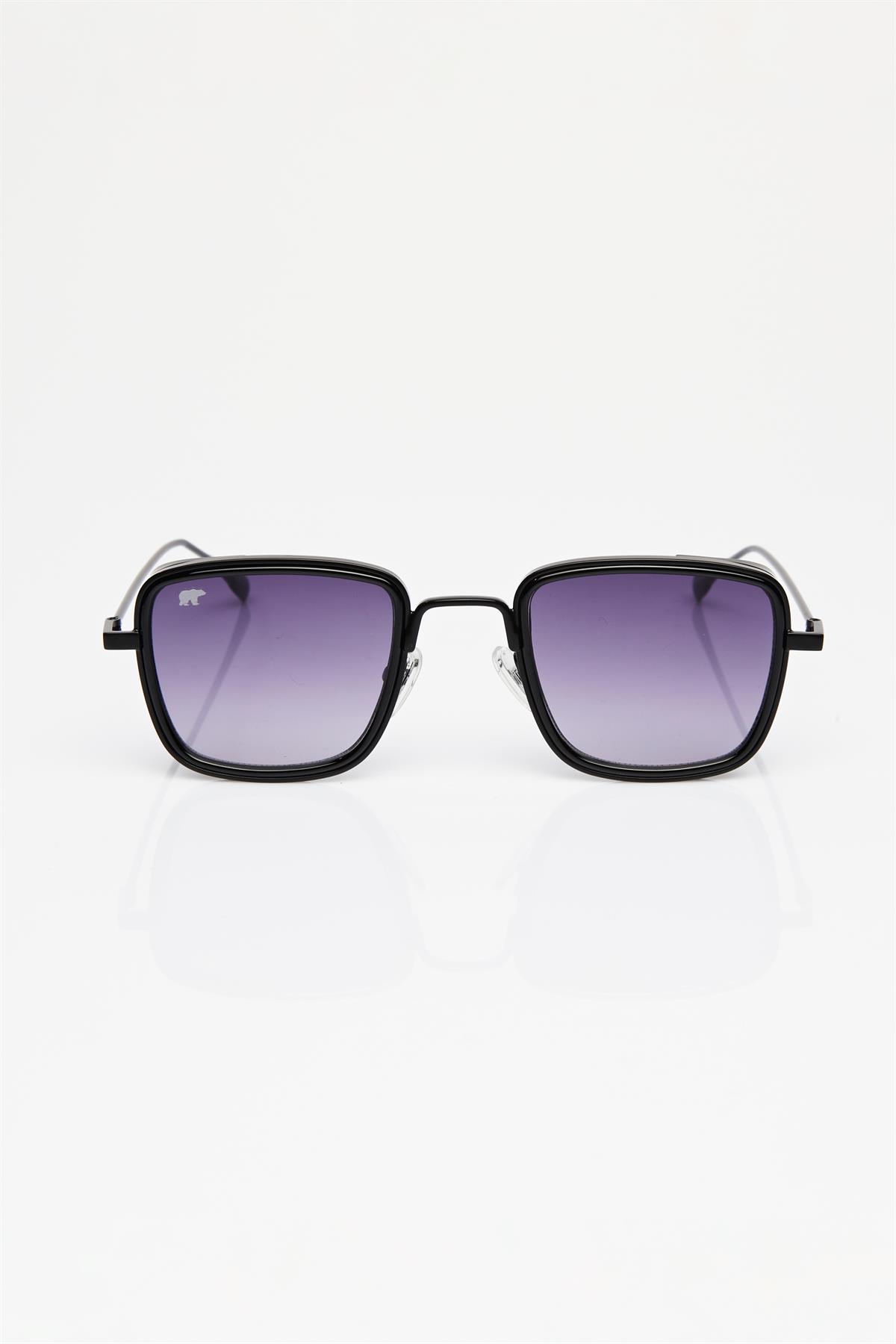 Ronald Unisex Black Sunglasses