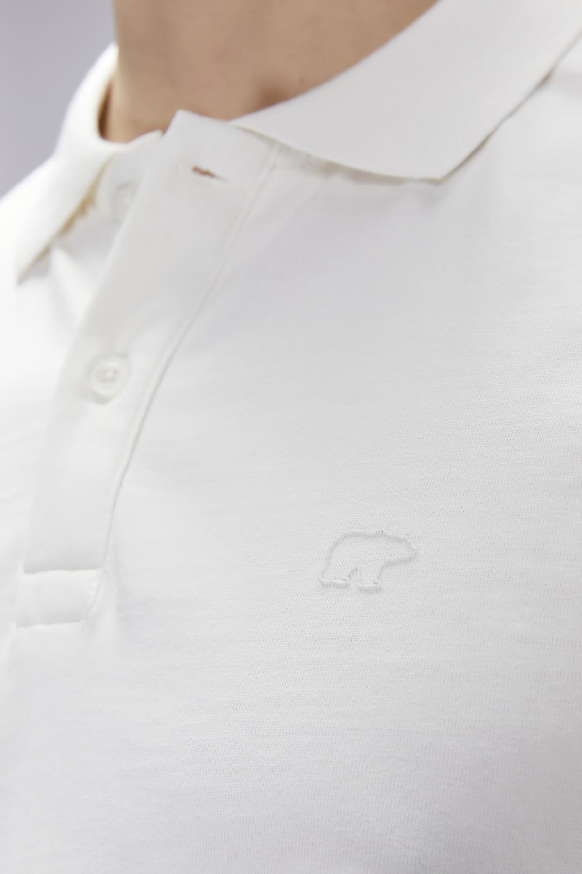 Rubin Beyaz Polo Yaka Erkek Tişört