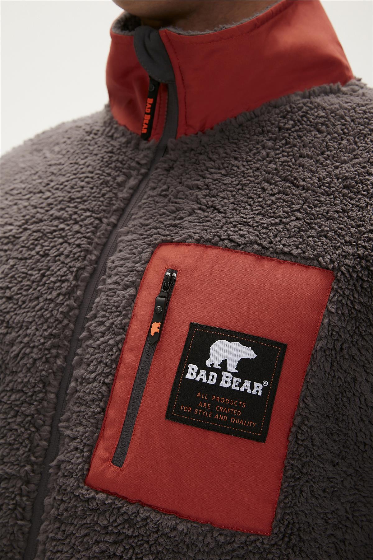 Ryan Plush Full-Zip Antrasit Erkek Sweatshirt