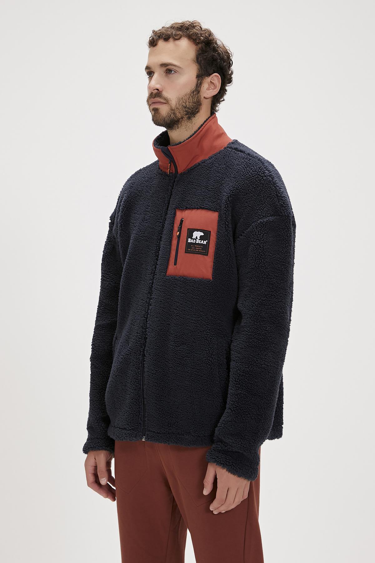 Ryan Plush Full-Zip Lacivert Erkek Sweatshirt