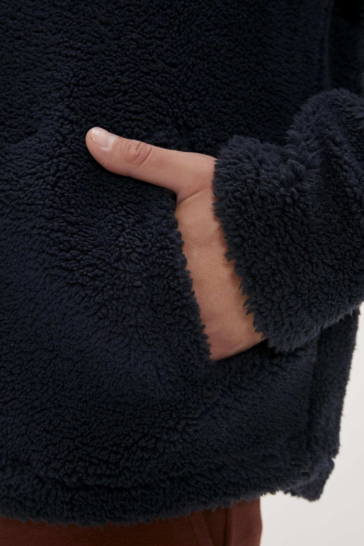 Ryan Plush Full-Zip Lacivert Erkek Sweatshirt