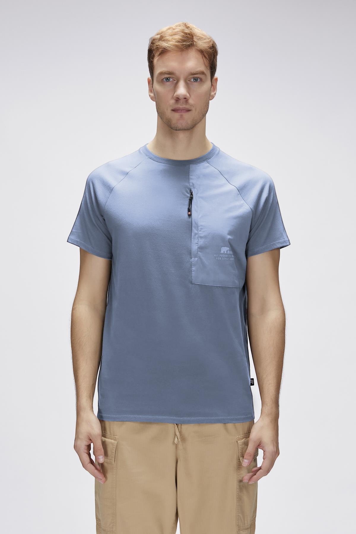 Simon Elemental Blue Mens Printed T-Shirt