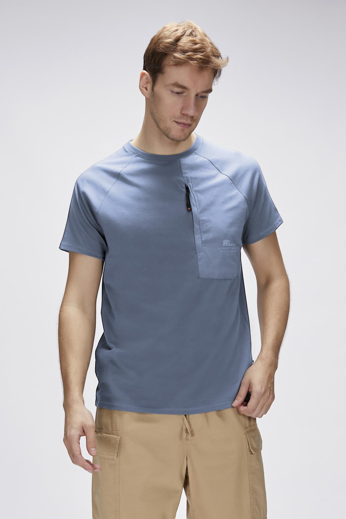 Simon Elemental Blue Mens Printed T-Shirt