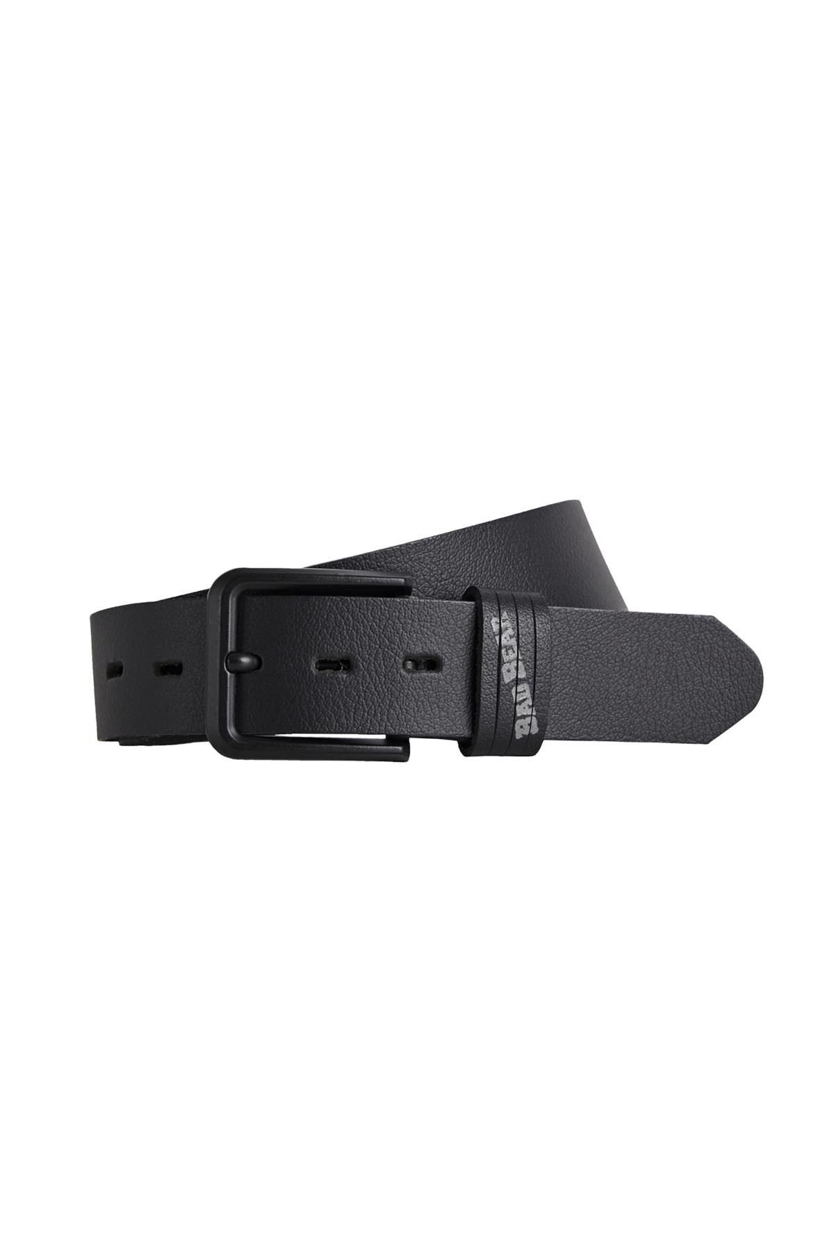 Sliced Black Mens Belt
