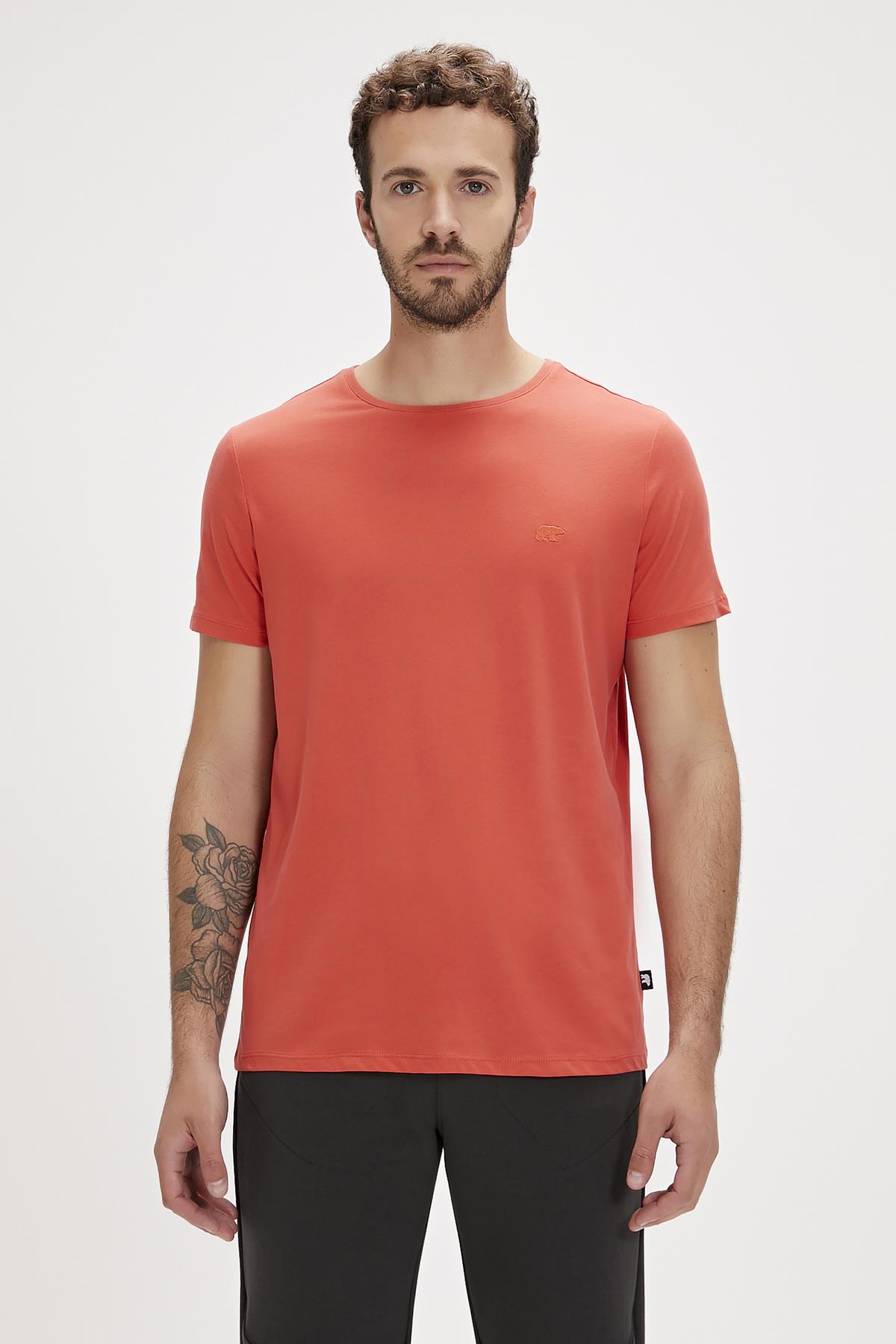 Solid Tarçın Basic Erkek Tişört