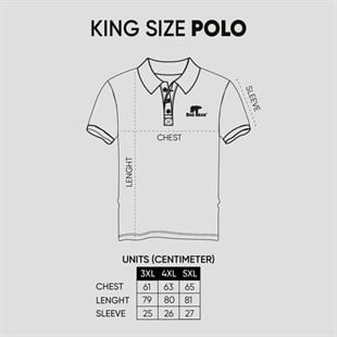 Stark KS Off-White Beyaz Polo Yaka King Size Erkek T-Shirt