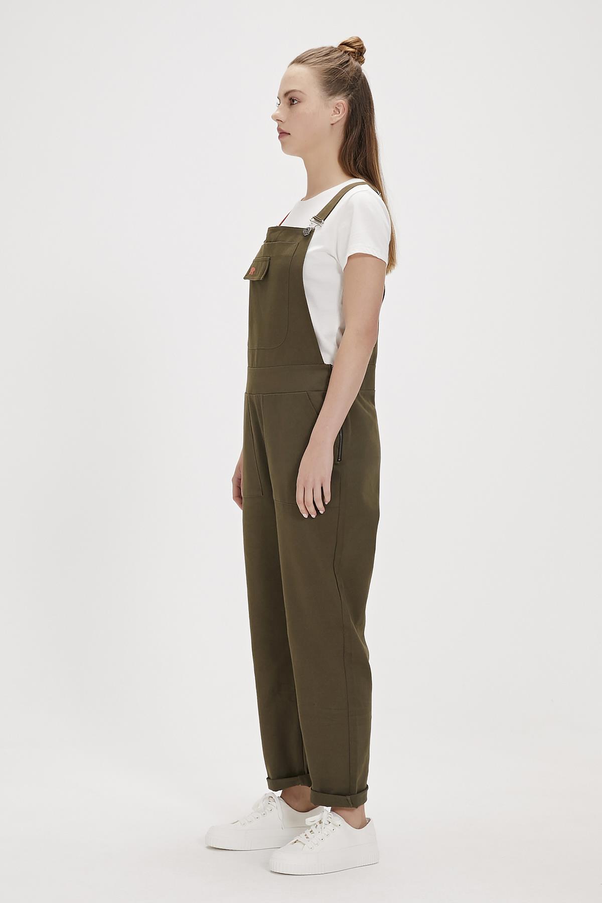 Taya Haki Yandan Cepli Kadın Tulum