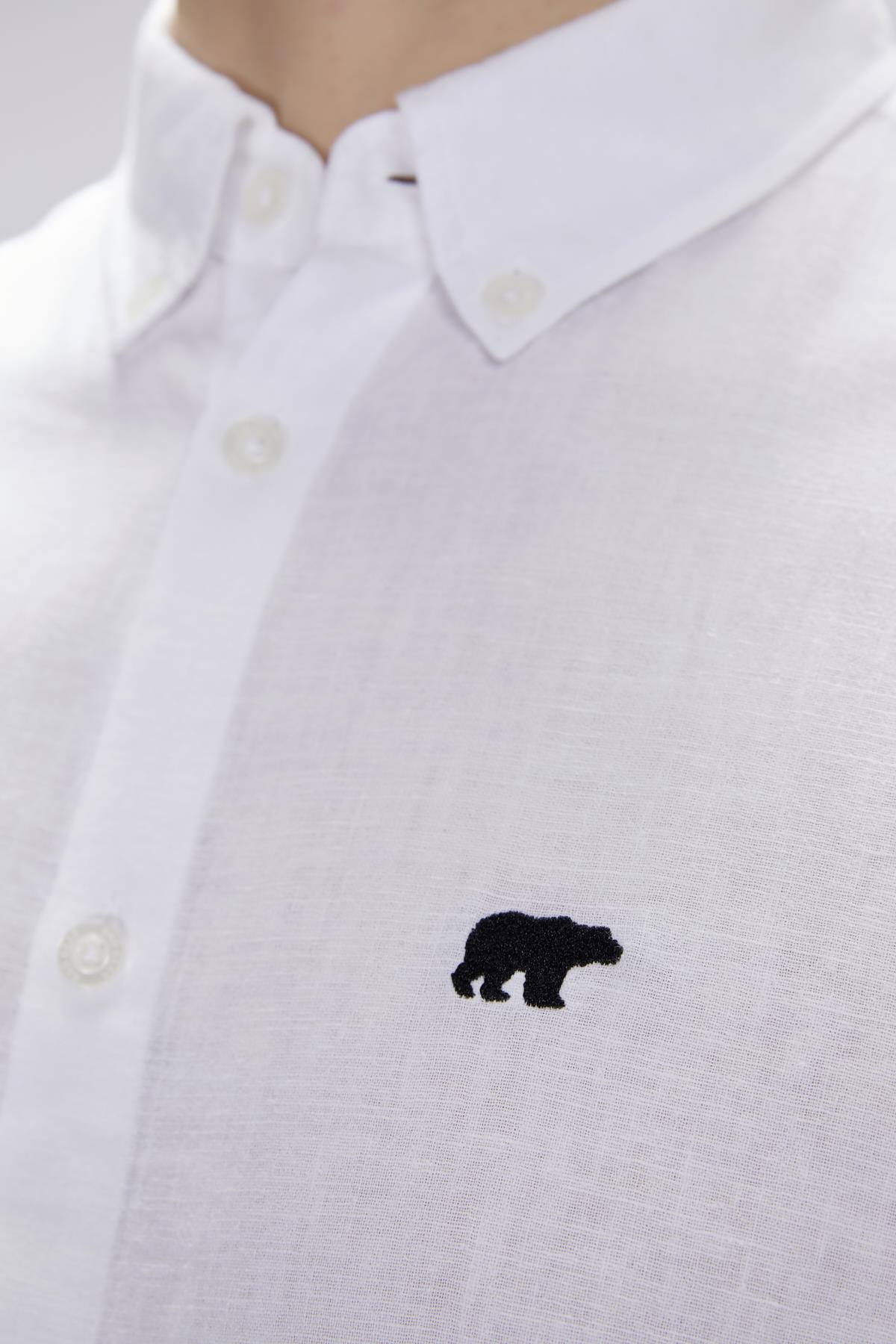 Tindra Beyaz Kısa Kollu Erkek Gömlek