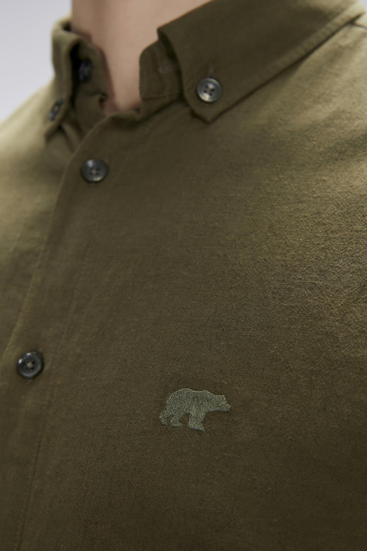 Tindra Haki Kısa Kollu Erkek Gömlek