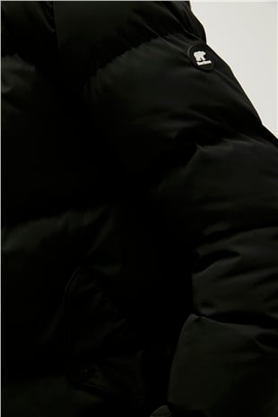 Tinkerbell Black Womens Puffer Coat