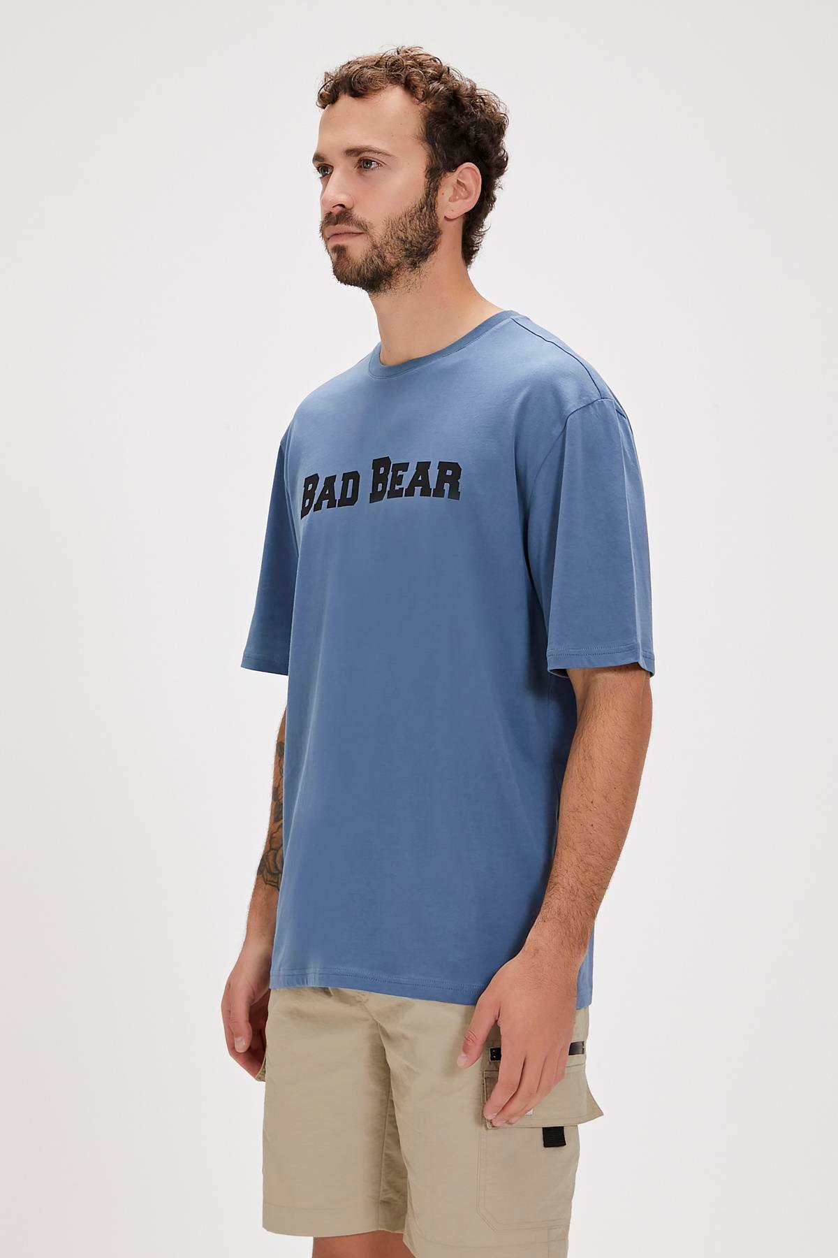 Title Element Mavi Logo Baskılı Basic Erkek Tişört