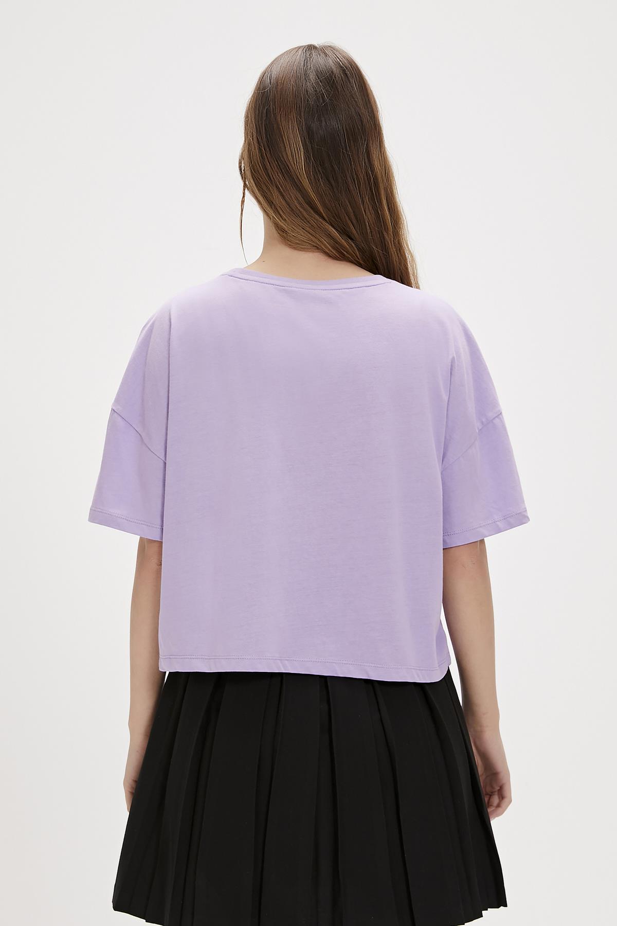 Town Mor Baskılı Kadın Tişört