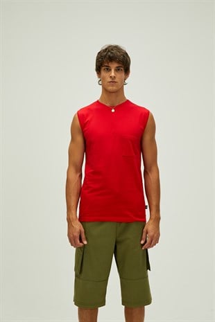 Tribe Tank-Top Crimson Red Kırmızı Erkek Atlet