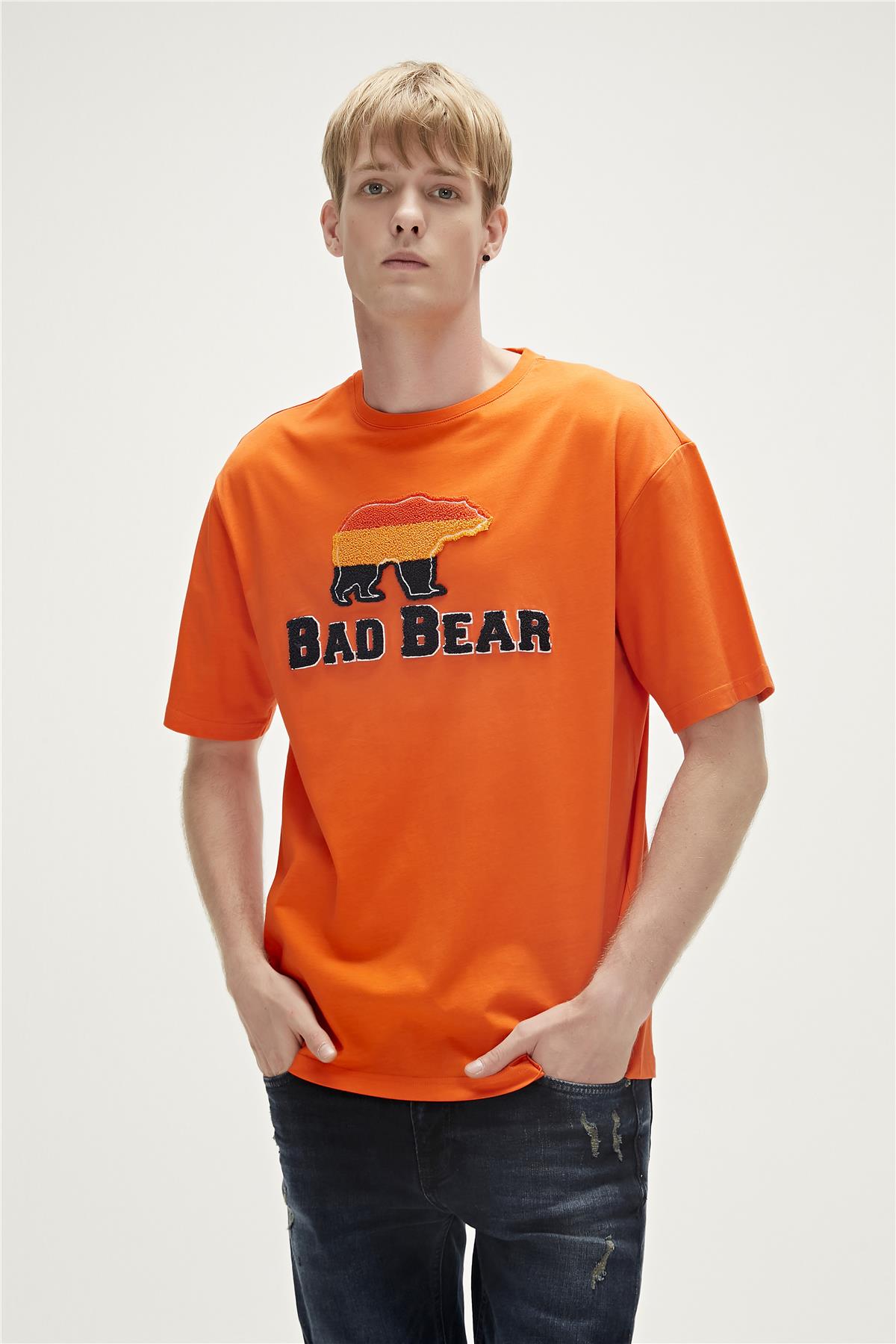 Tripart Orange Mens T-Shirt