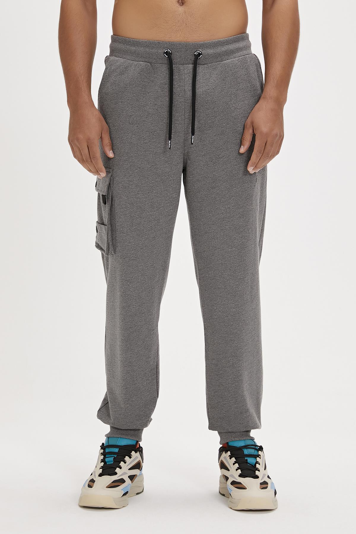 Valencia Pants Koyu Gri Kargo Cep Erkek Eşofman Altı