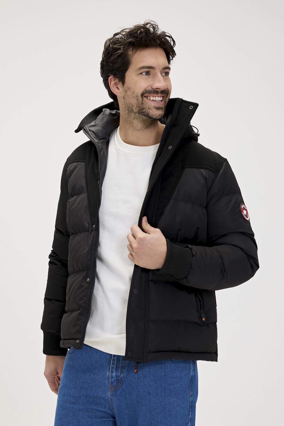 Valery Siyah Erkek Puffer Mont
