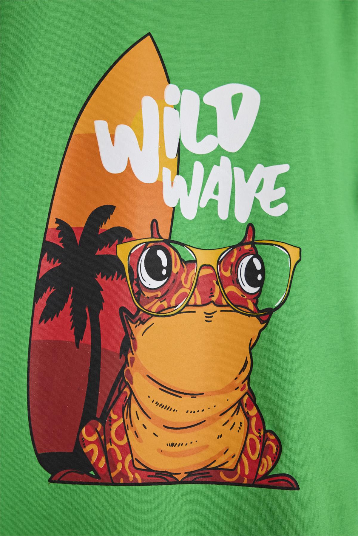 Wave Green Kids T-Shirt
