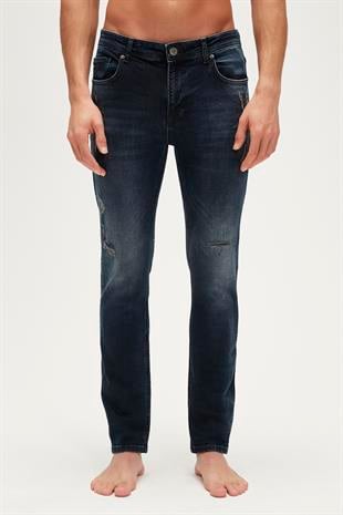 Xavier Jeans Indigo Mavi Erkek Denim Pantolon