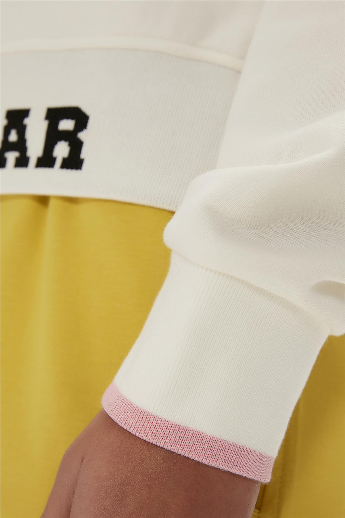 Zoe Half-Zip MarshMallow Beyaz Yarım Fermuarlı Kadın Sweatshirt