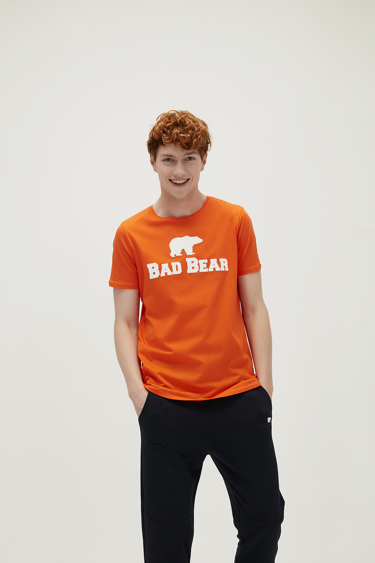 Bear Tee T-Shirt Turuncu Baskılı Erkek Tişört |BAD BEAR