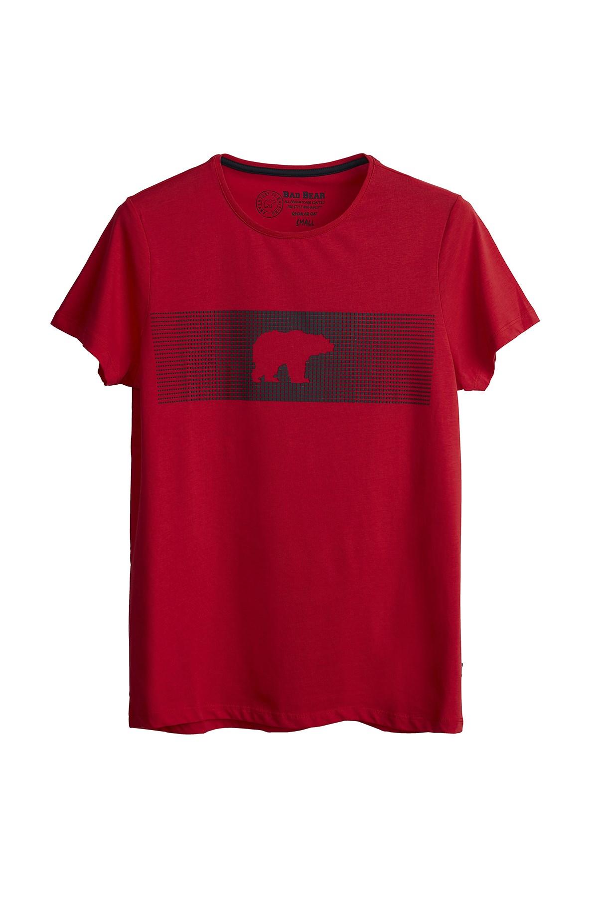 Fancy T-Shirt Kırmızı Bisiklet Yaka Erkek Tişört | BAD BEAR