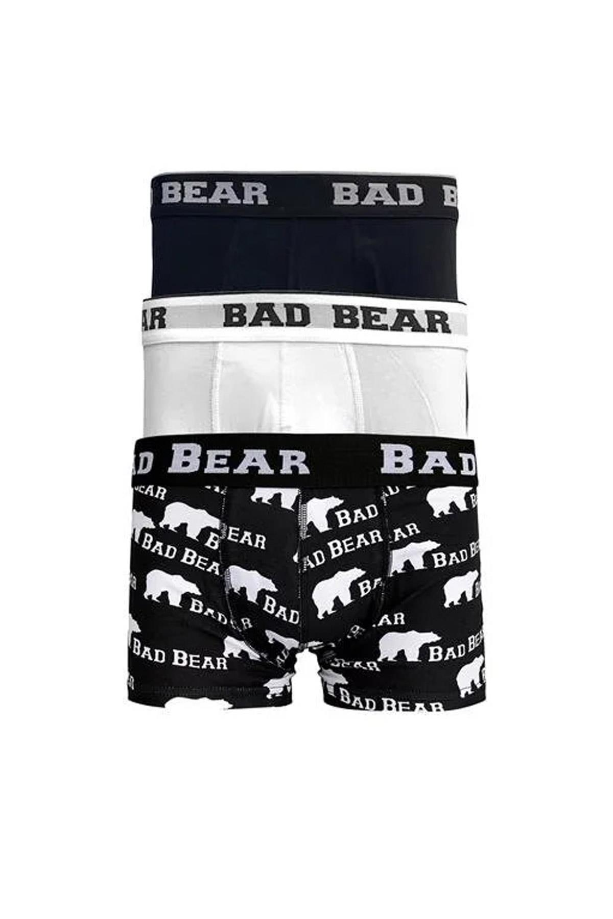 Bear Black/White 3-Pack Men's Boxers