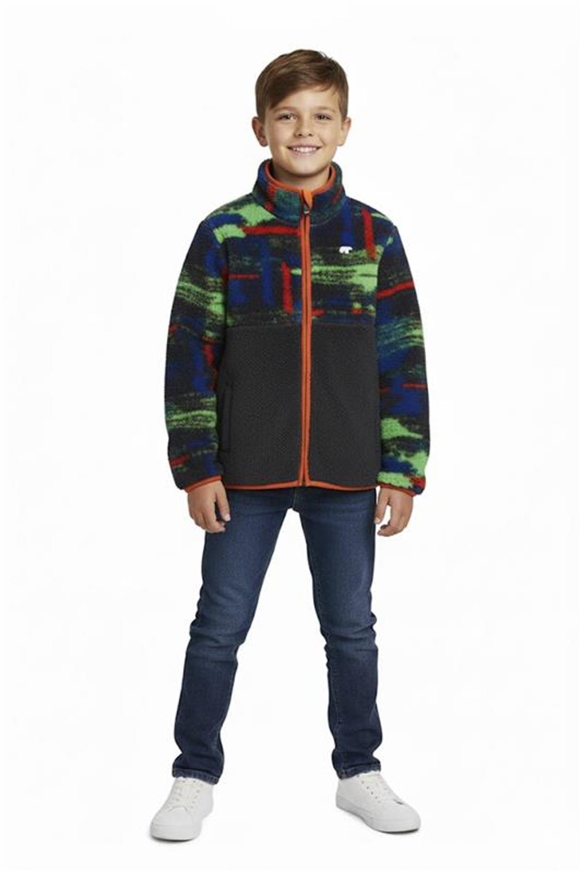 Vernon Asfalt Çocuk Full Zip Polar Sweatshirt | Erkek ve Kadın