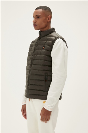 Archer Khaki Men s Puffer Vest BAD BEAR