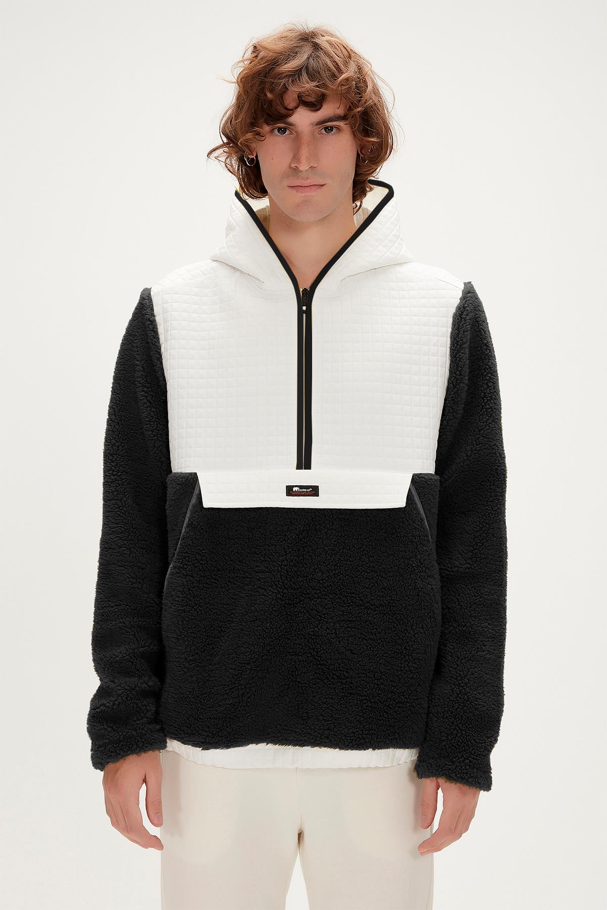 LEONARD HALF ZIP PLUSH SİYAHBAD BEAR | Erkek ve Kadın Giyim Online