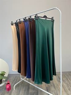 ma uzun saten etek siyah