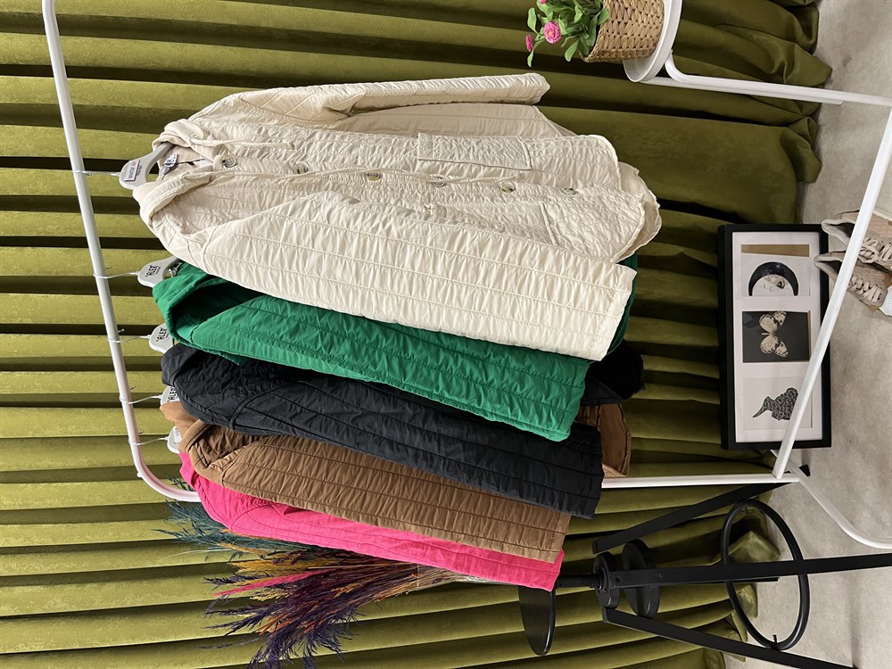 ar kapşonlu cift cep ceket fuşya