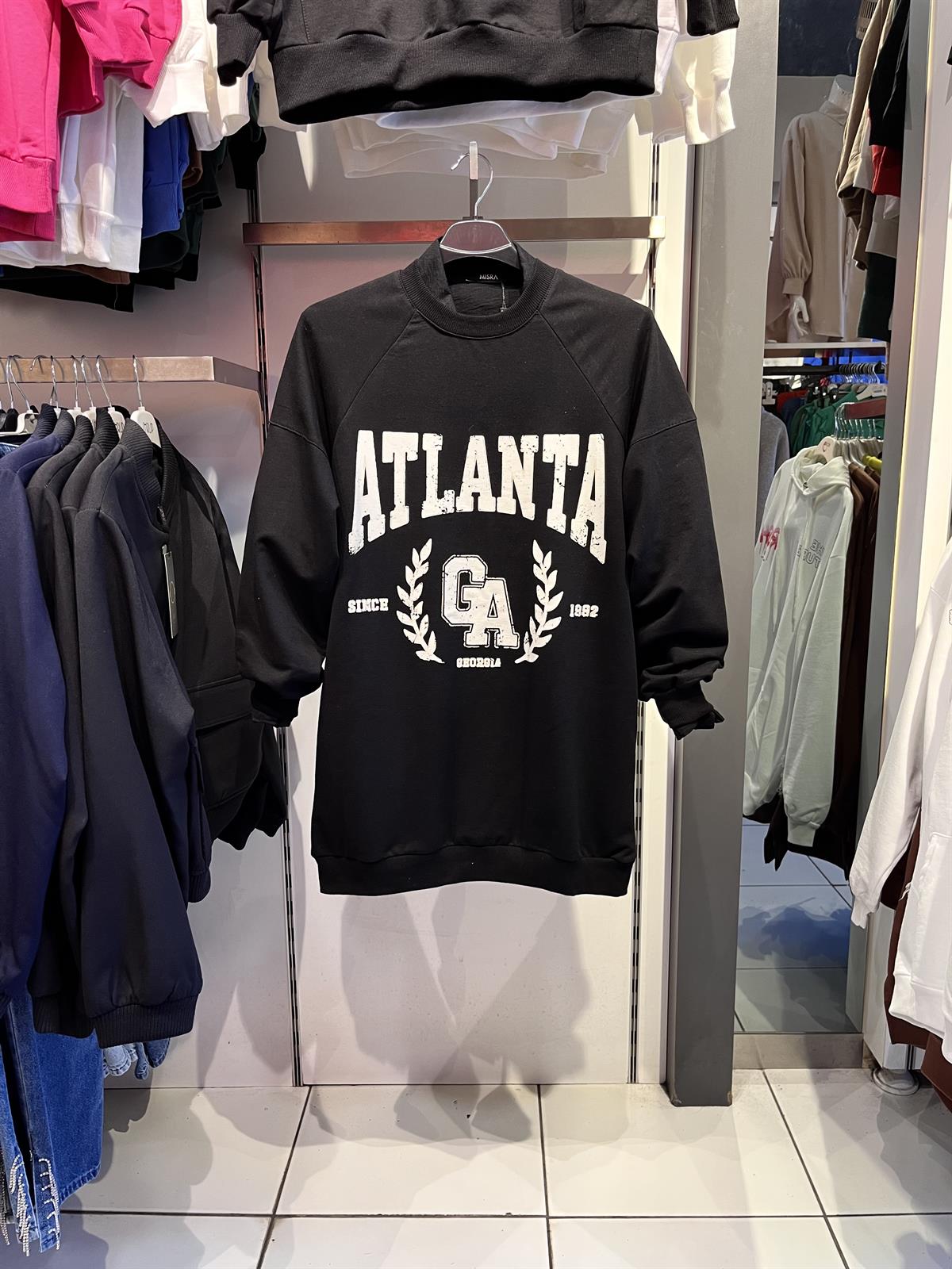 as atlanta baskılı sweat siyah
