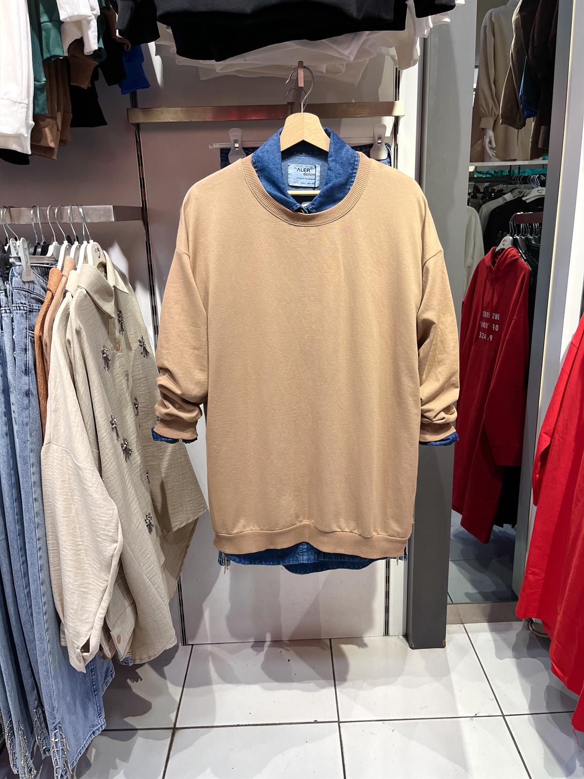 as düz sweat camel 