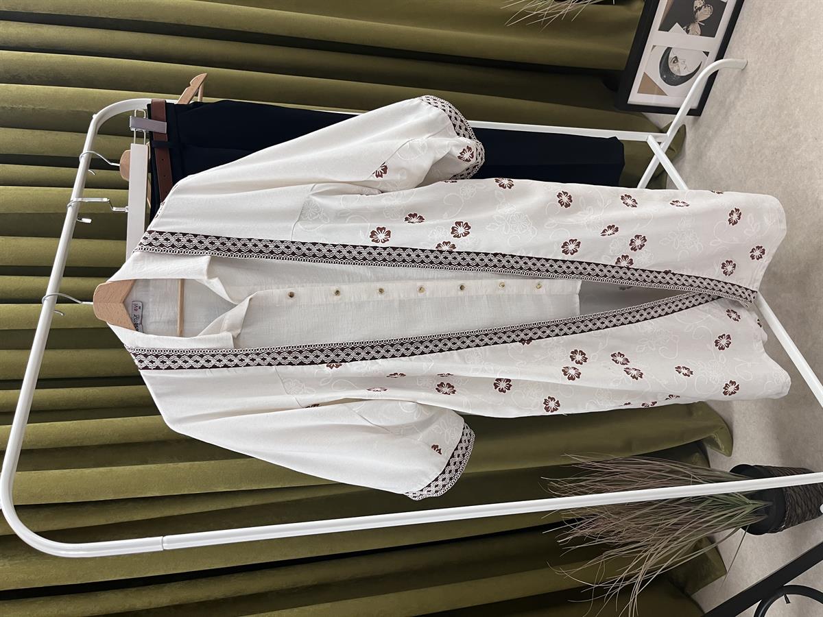 ma desenli kimono kahve