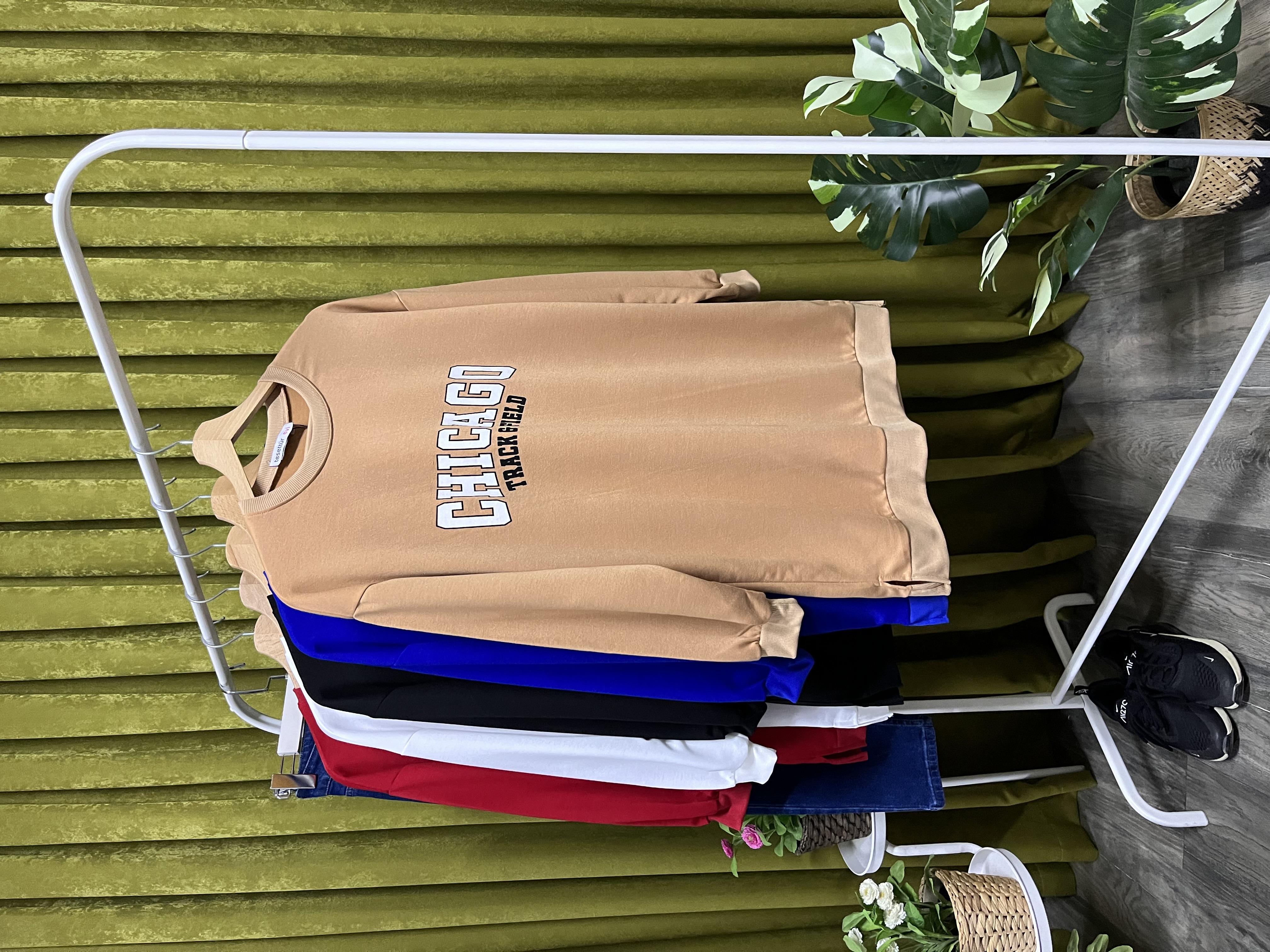 oa chıcago baskılı sweat camel