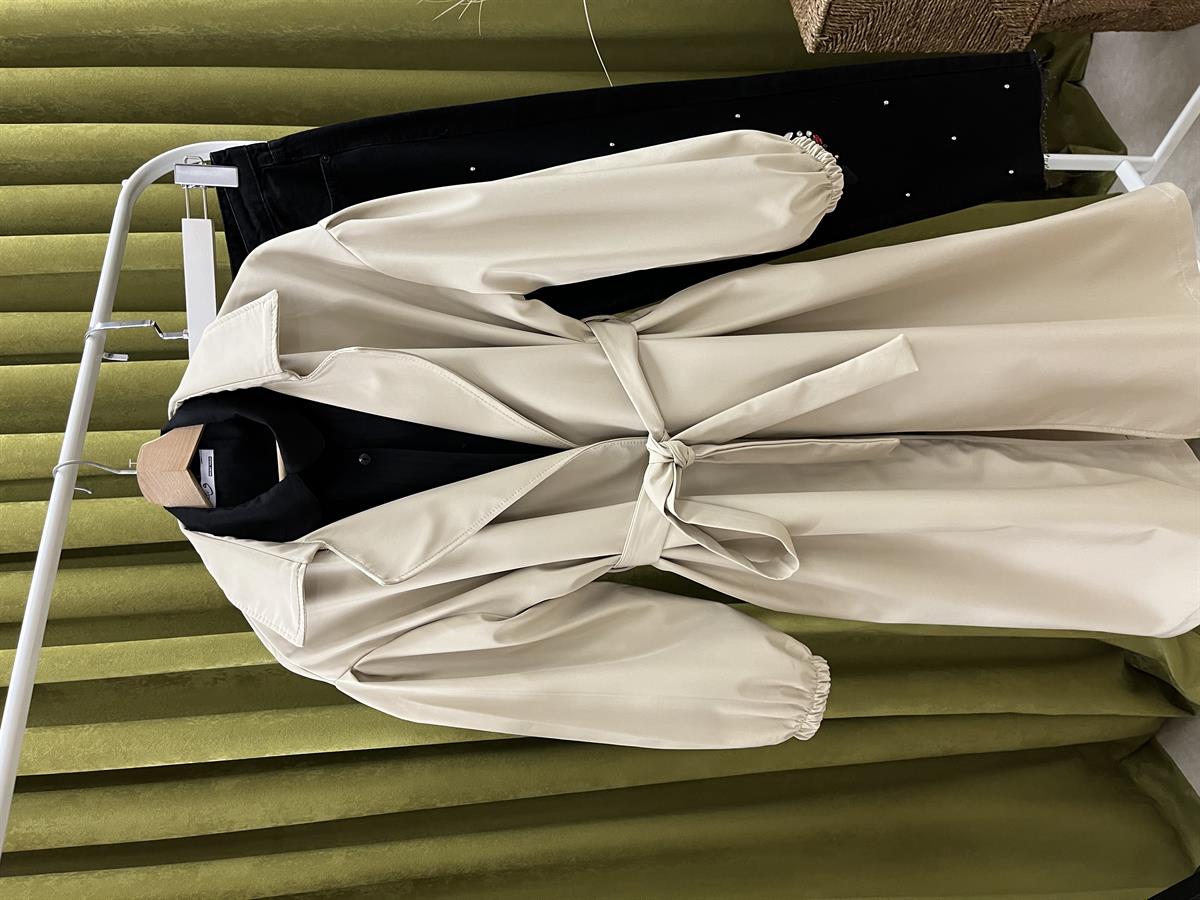 Tn balon kol trençkot taş