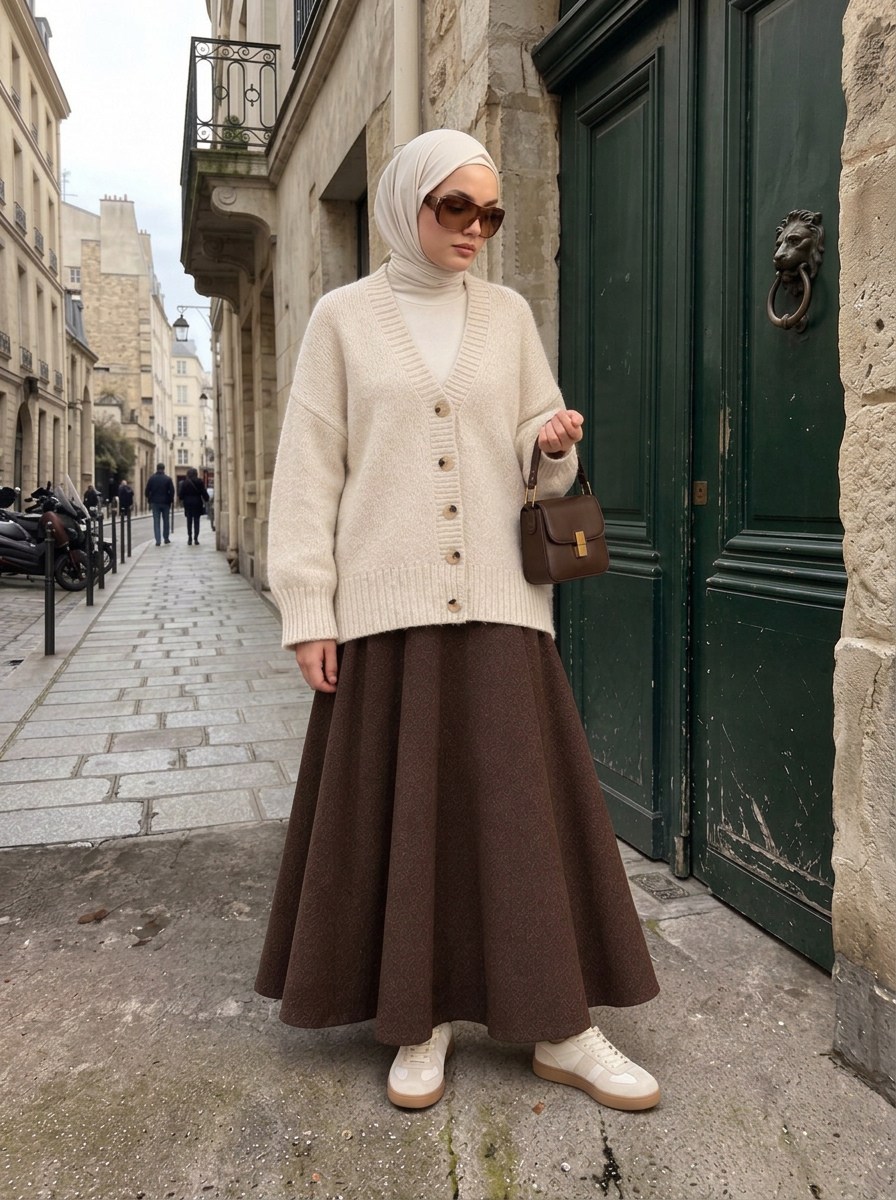 Yn Oversize Triko Hırka Taş