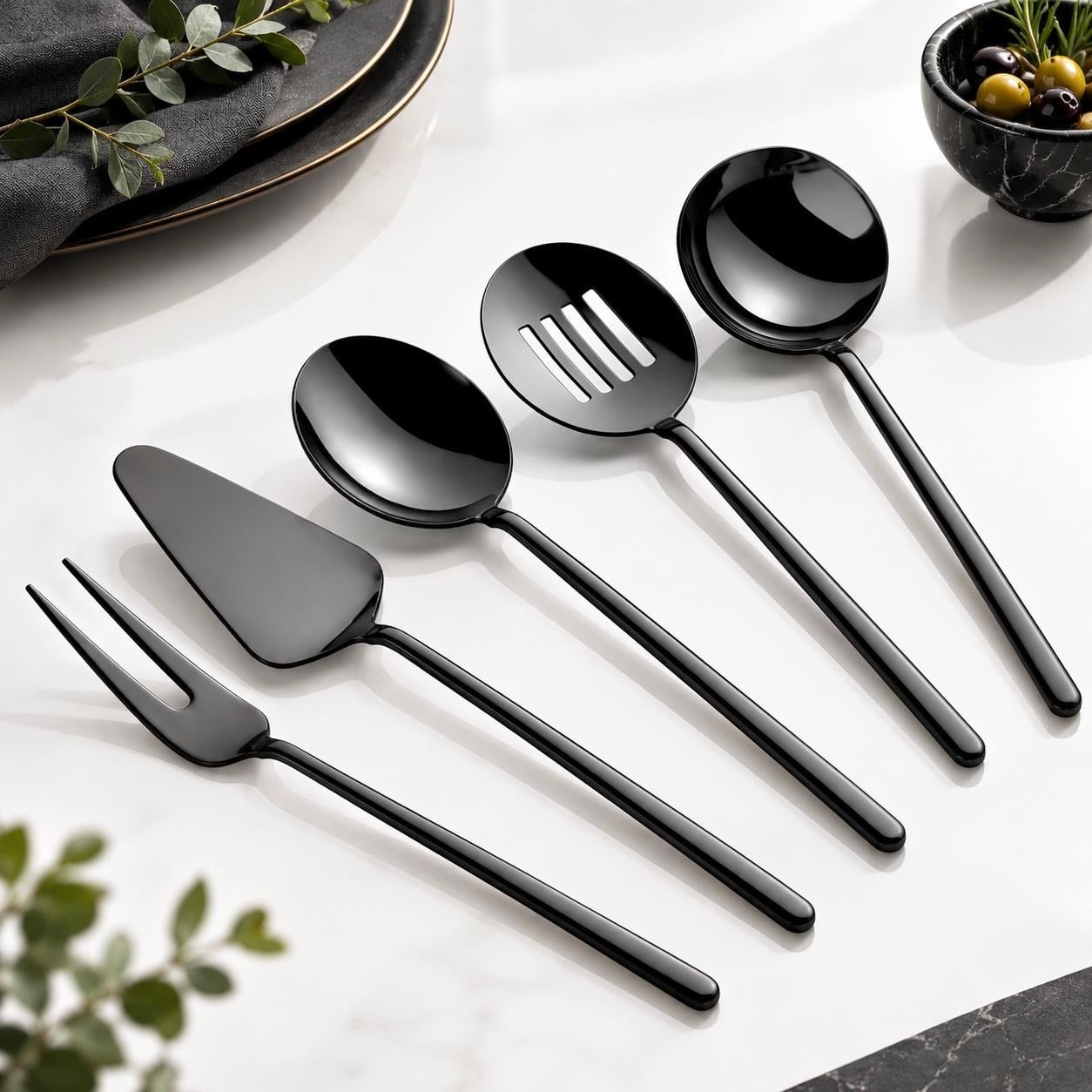 Allegra Titanyum Black 5 Parça Sos Kepçe Seti