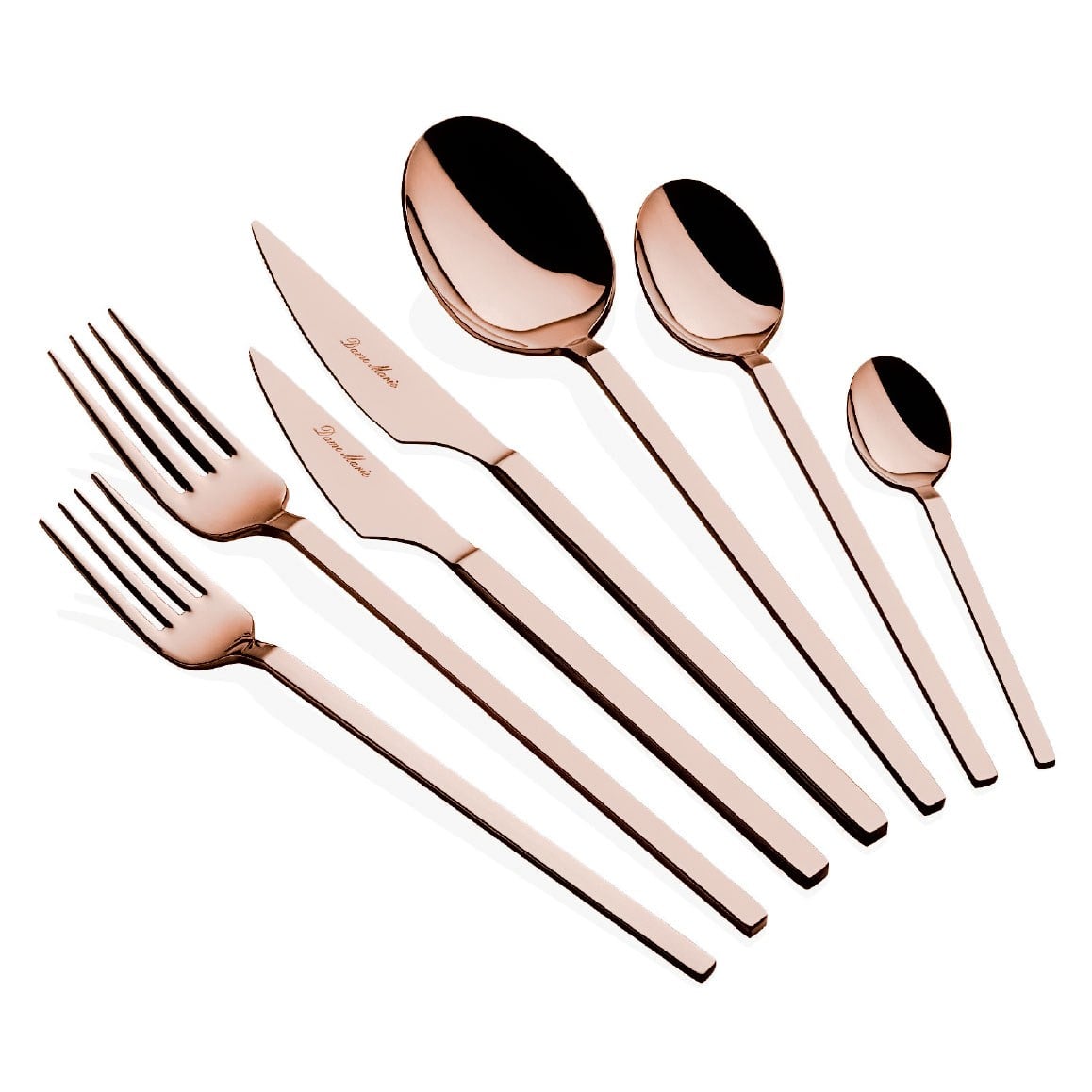 Carre 42 Parça Titanyum Rose Gold Çatal Kaşık Bıçak Seti